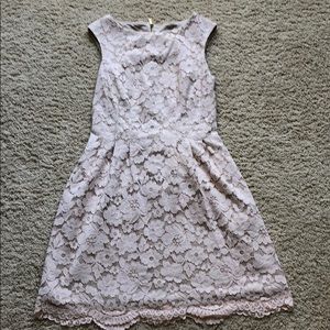 Vince Camuto blush pink lace dress